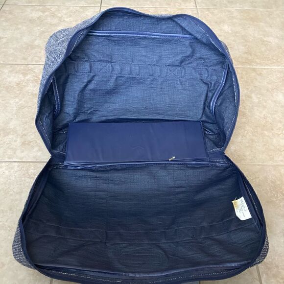 Pierre Cardin, Vintage Tweed Luggage Large Weekender Carry On Travel Bag Unisex - Picture 9 of 13